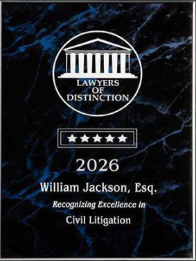 Imagem de referência da placa Lawyers of Distinction, emitida para William Jackson
